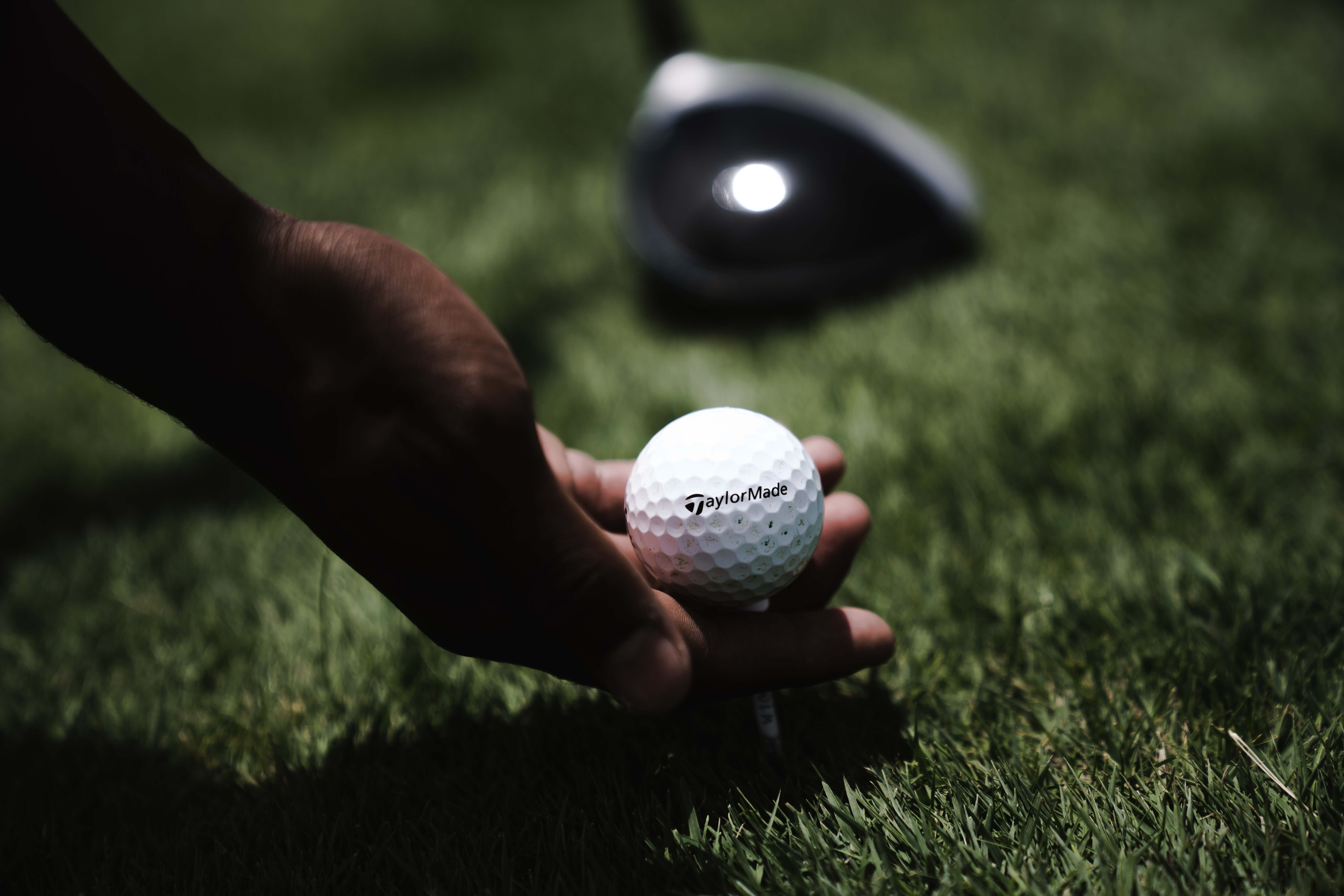 Golf ball closeup