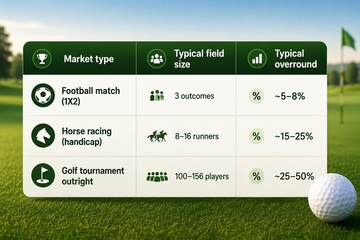 golf overround vs football and horse racing margins